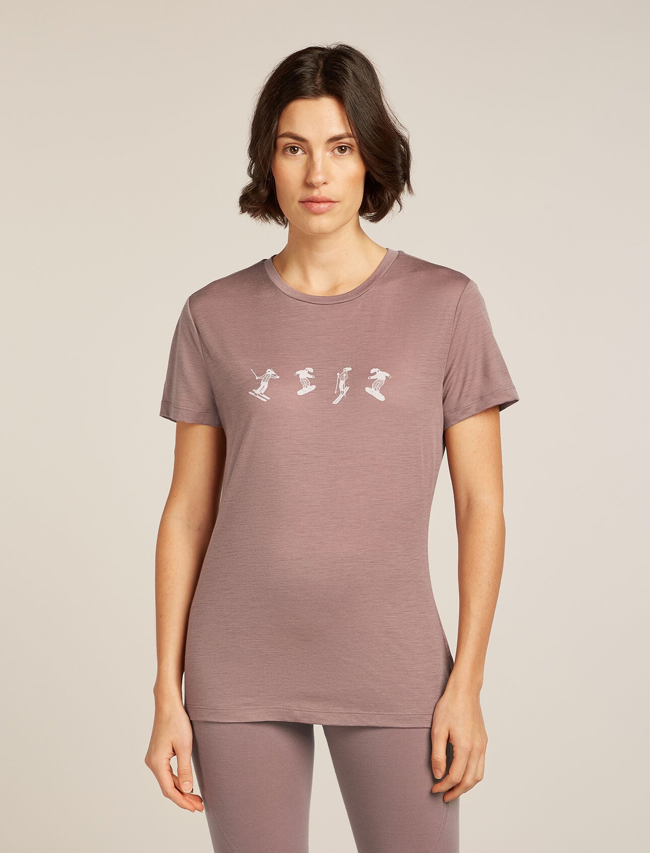 Icebreaker Women's Merino 150 Tech Lite Short Sleeve T-Shirt Snow Day