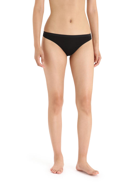 Icebreaker Womens Merino Siren Thong - Black