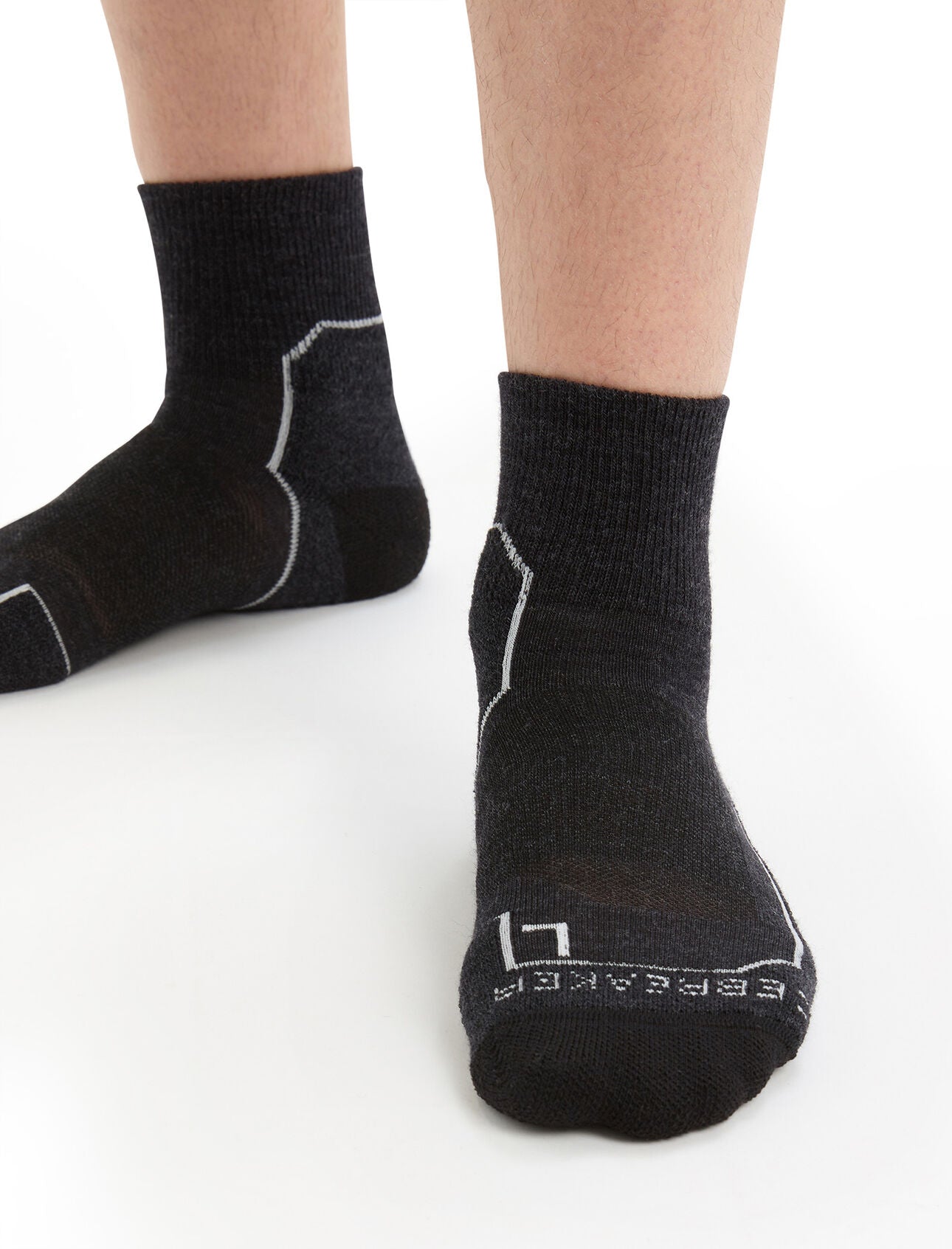 Icebreaker Merino Hike+ Light Mini Mens Socks - Black