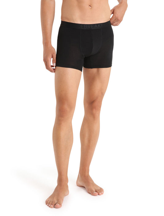 Icebreaker Men's Cool-Lite Merino Blend Anatomica Boxers - Black