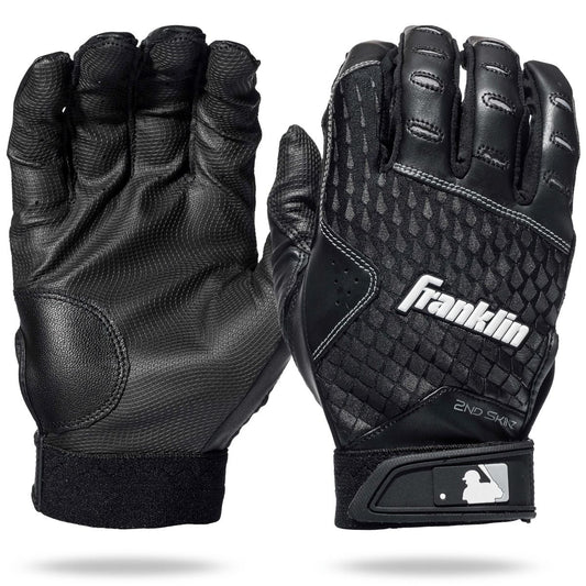 Franklin Youth 2nd Skins Batting Gloves - Black