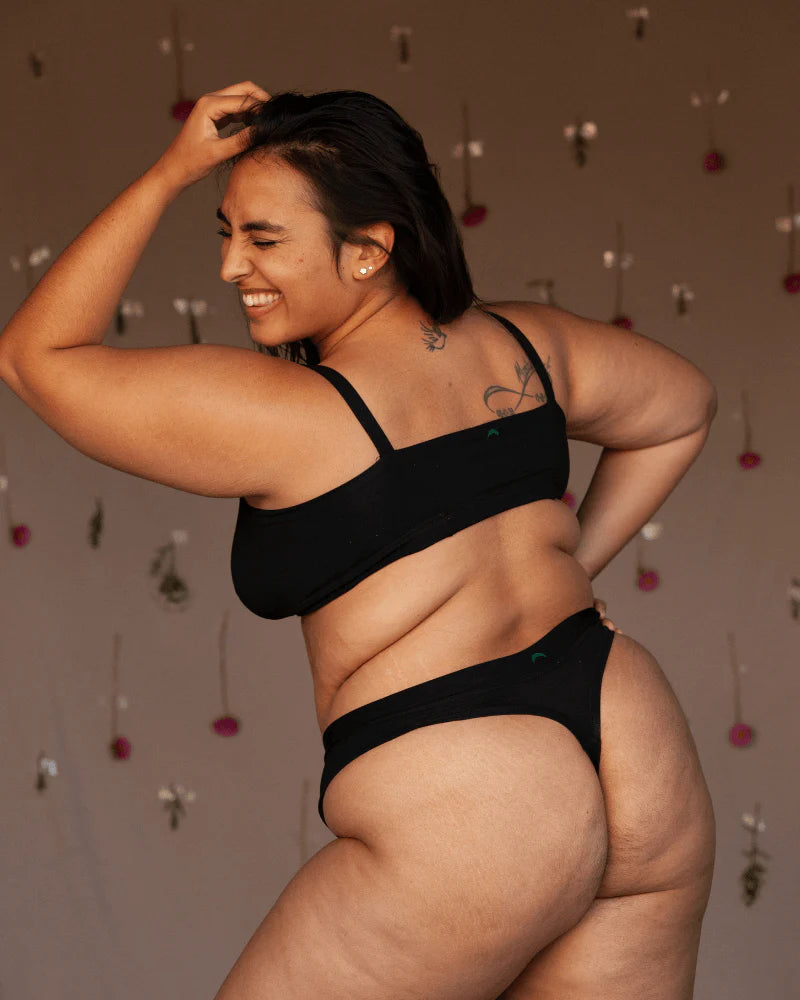 Huha Womens Mineral Thong - Black
