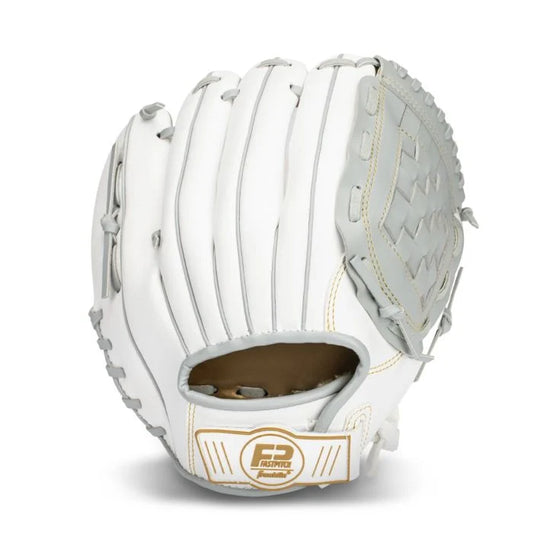 Franklin Fieldmaster Fastpitch Softball Glove - White/Gold