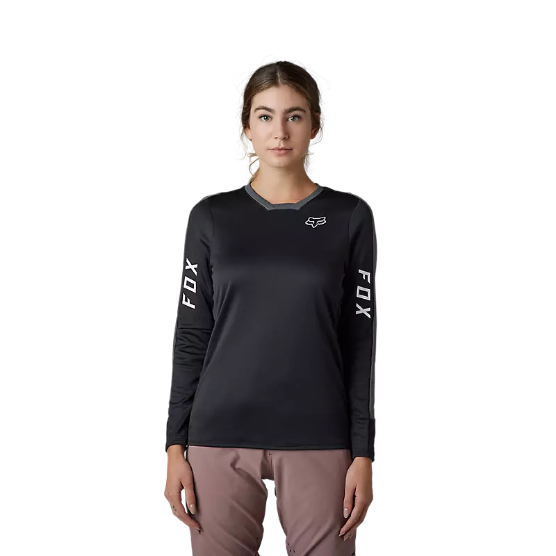 Fox Defend Pro Womens Longsleeve MTB Jersey - Black