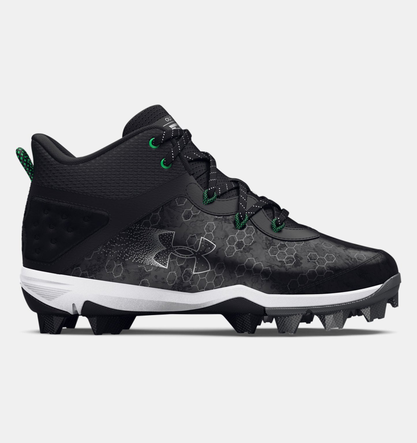 Under Armour Harper 8 Mid Junior Baseball Cleats - Black