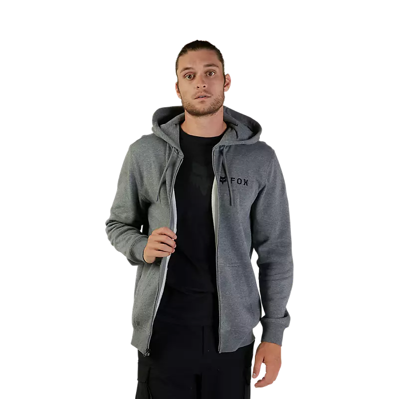 Fox Absolute Zip Mens Hoodie - Heather Graphite Grey