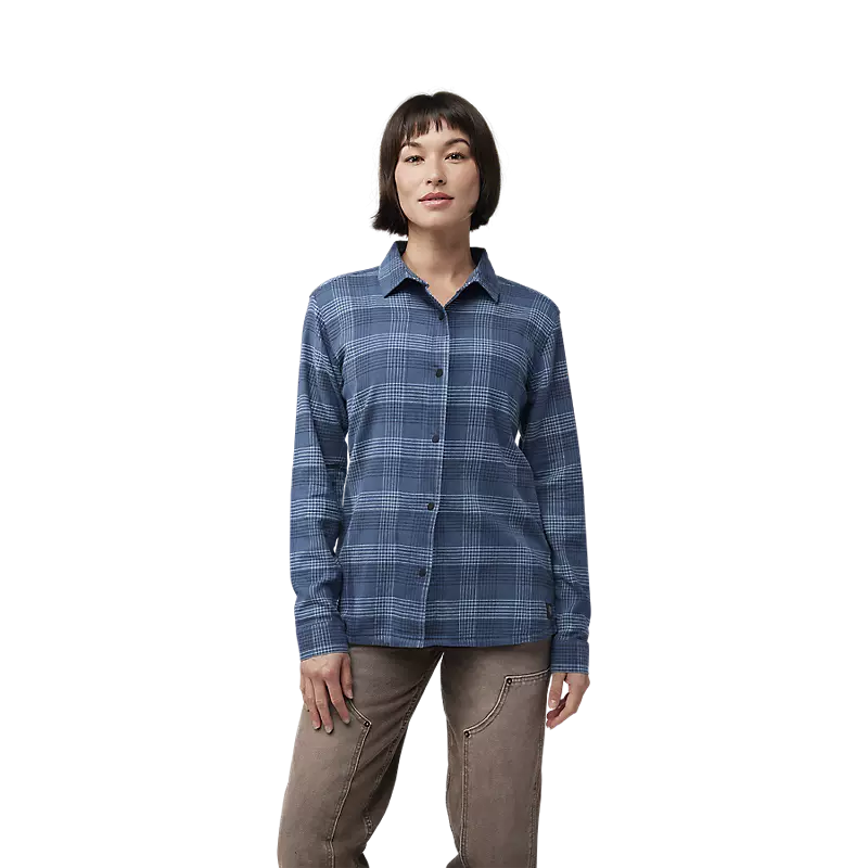 Fox Survivalist Womens Stretch Flannel Shirt - Vintage Navy