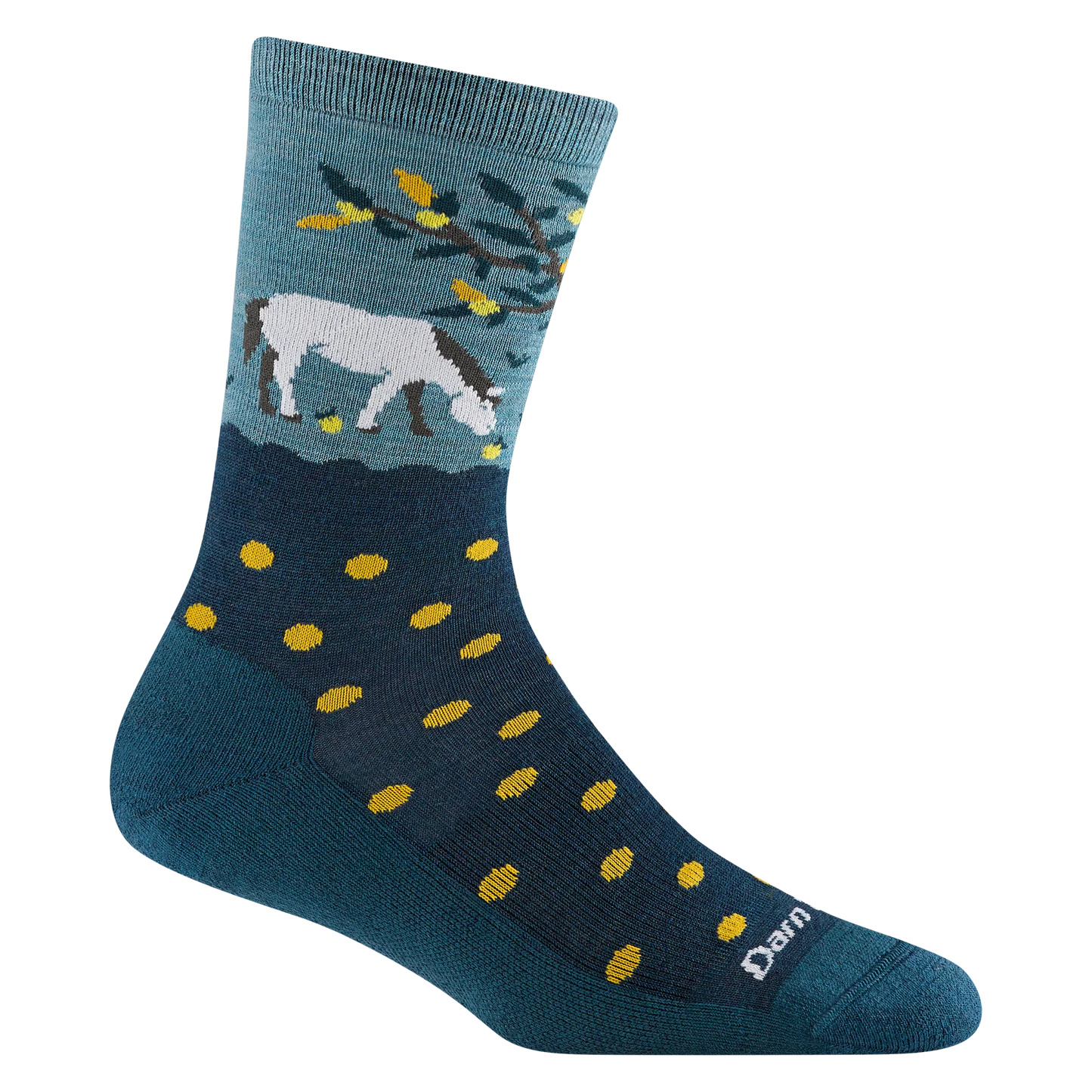 Darn Tough Women's Wild Life Crew Lightweight Lifestyle Sock - Dark Teal