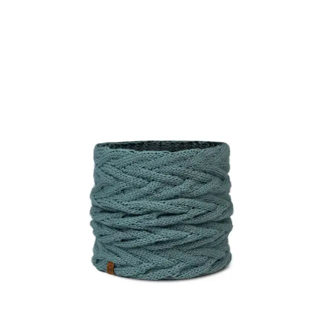 Buff Caryn Knitted & Fleece Neckwarmer - Blue Glass