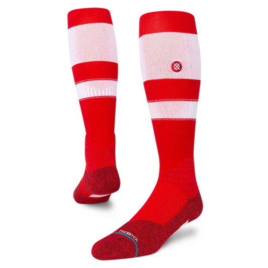 Stance MLB Diamond Pro Stripes Baseball Socks - Red