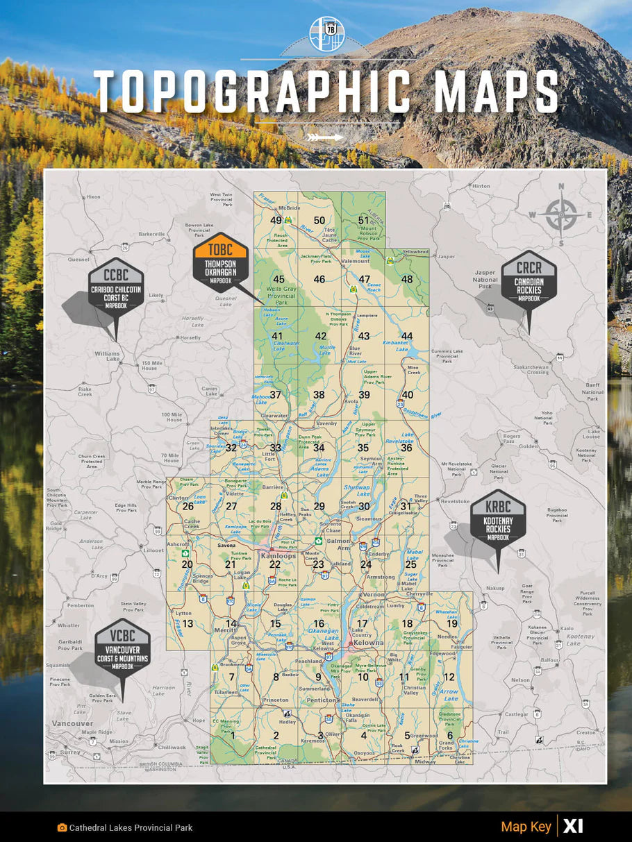Backroad Mapbooks Thompson Okanagan 7th Edition