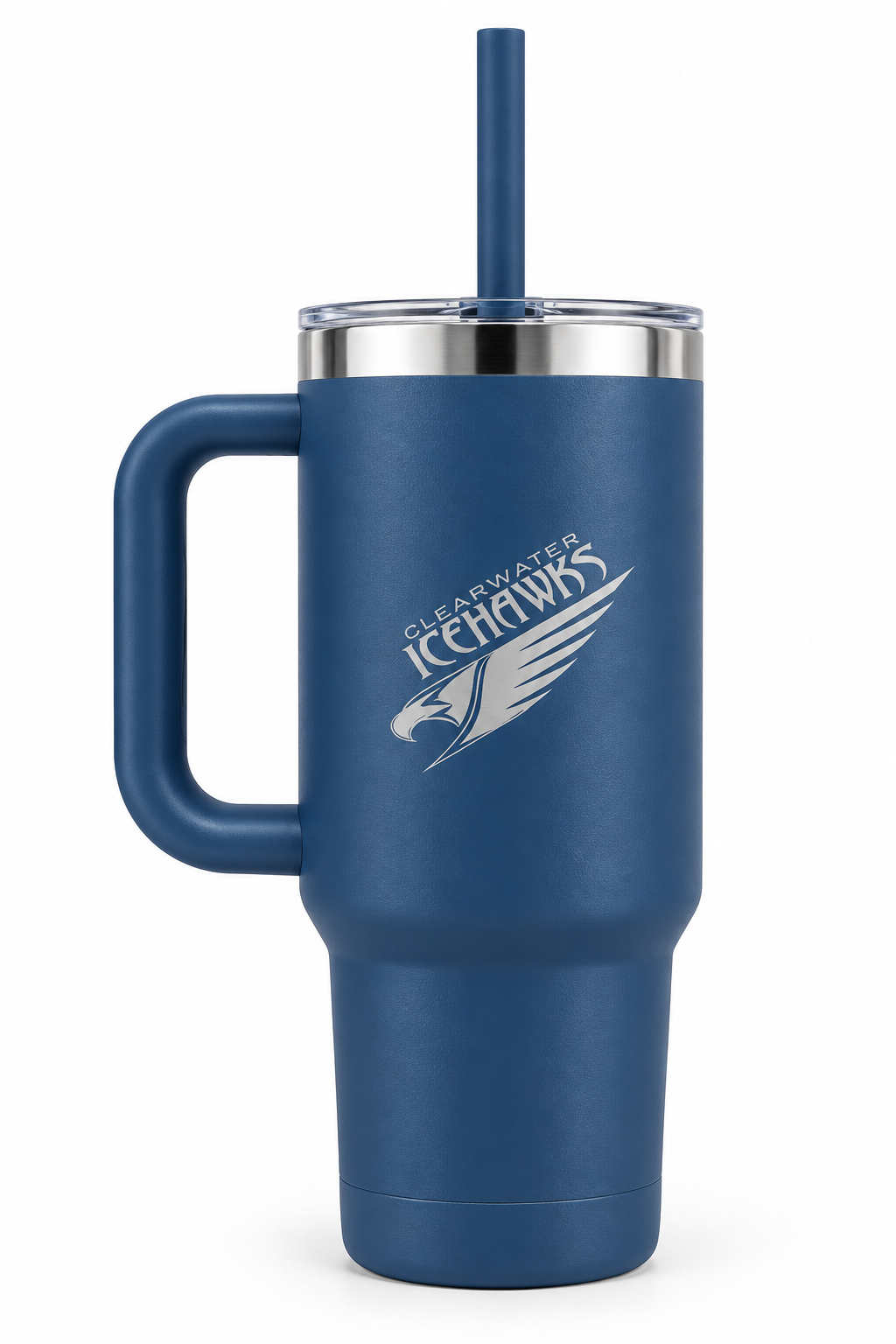 Icehawks Custom Hydroflask 24oz Travel Tumbler Clear Lid