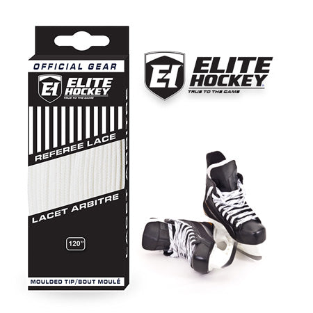 Elite Hockey Waxed Moulded Tip Referee Laces