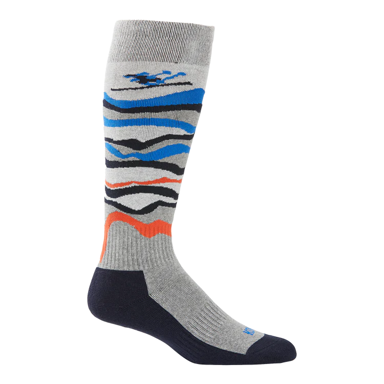 Kombi Ski Bum Adult Socks - Heather Grey