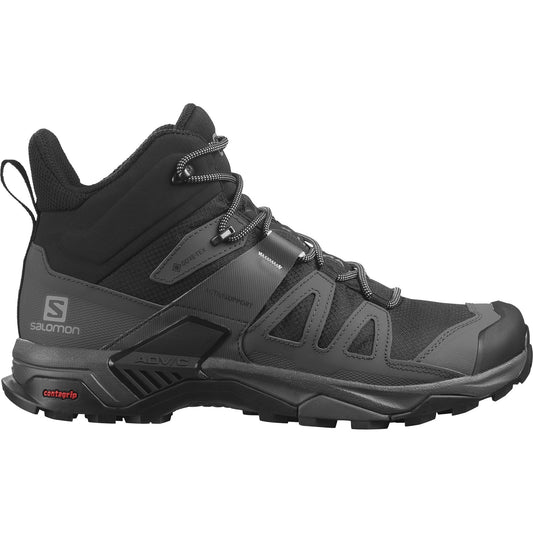 Salomon X Ultra 4 Mid WIDE Gore-Tex Mens Hiking Boots - Black/Magnet/Pearl