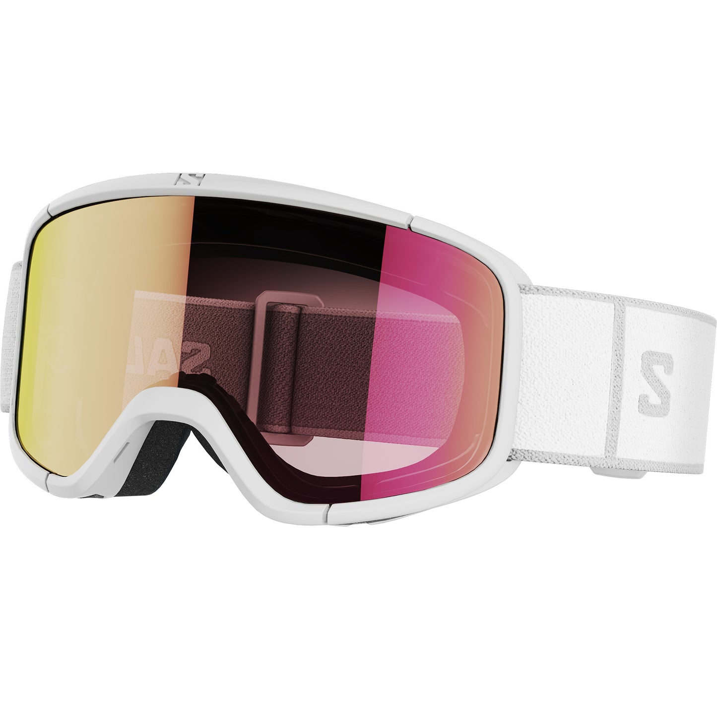 Salomon Aksium 2.0 S Goggles - White with Univ. Ruby