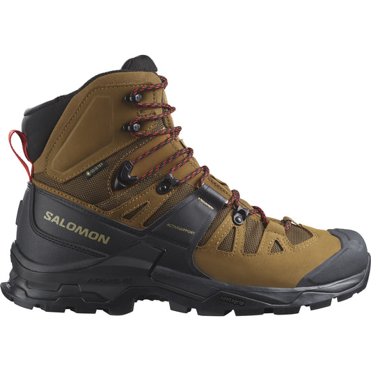 Salomon Quest 4 Gore-Tex Mens Leather Hiking Boots - Rubber/Black/Red