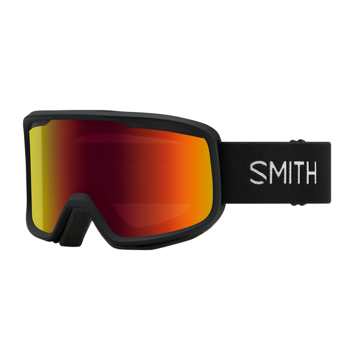 Smith Frontier Low Bridge Fit Goggles - Black with Red Mirror