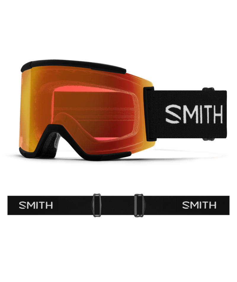 Smith Squad XL Black + ChromaPop Everyday Red Mirror Lens