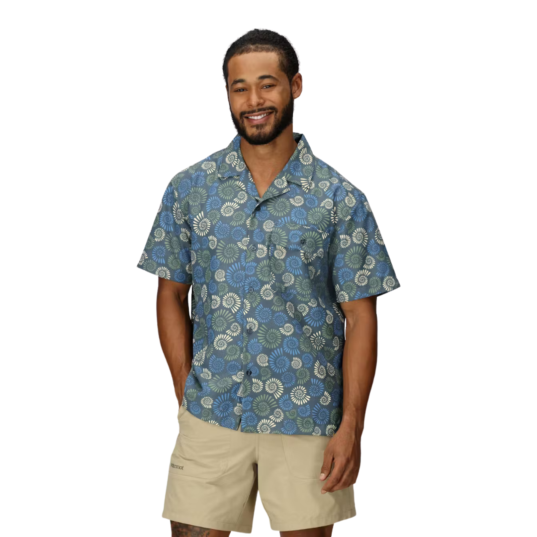 Marmot Air Exchange UPF40 Short Sleeve Novelty Camp Collared Shirt