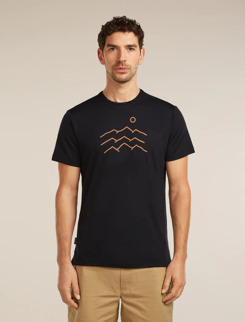 Icebreaker Men's Merino Blend 125 Cool-Lite™ Sphere Short Sleeve Tee Across the Peaks
