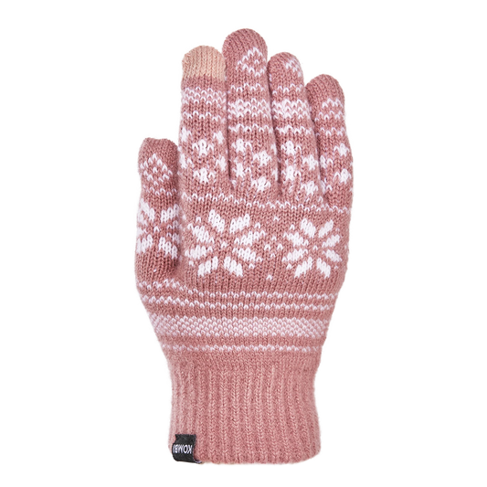 Kombi Nordic Jacquard Gloves - Nostalgia Rose