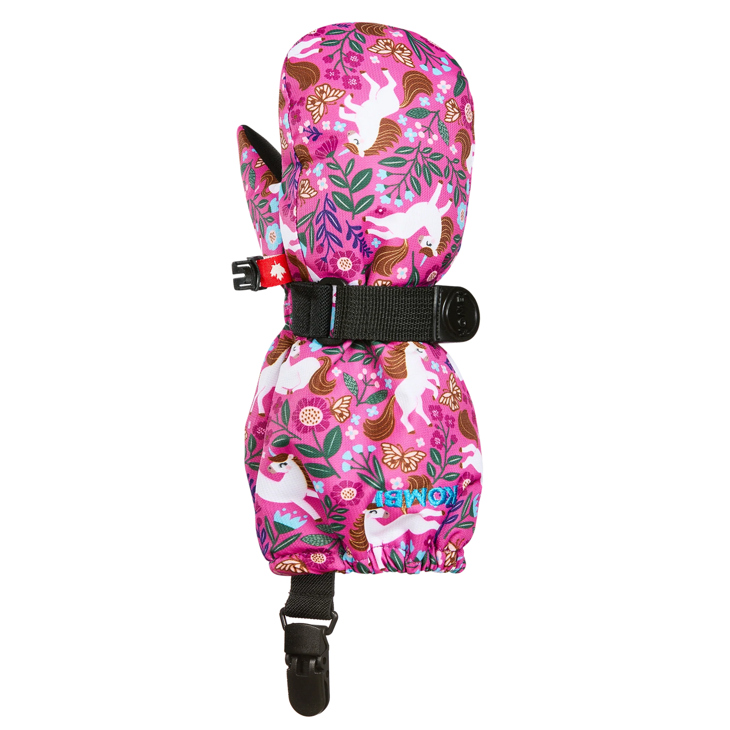 Kombi Crazy Cariboo Childrens Mittens - Happy Pink Unicorn