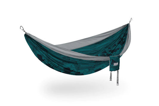 ENO Doublenest Print Hammock - Mountains/Sea Grey