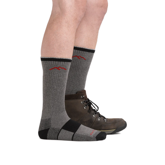 Darn Tough Men's Coolmax® Hiker Boot Midweight Hiking Sock - Grey/Black