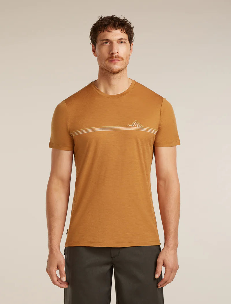 Icebreaker Men's Merino 150 Tech Lite Short Sleeve Tee Range Stripes