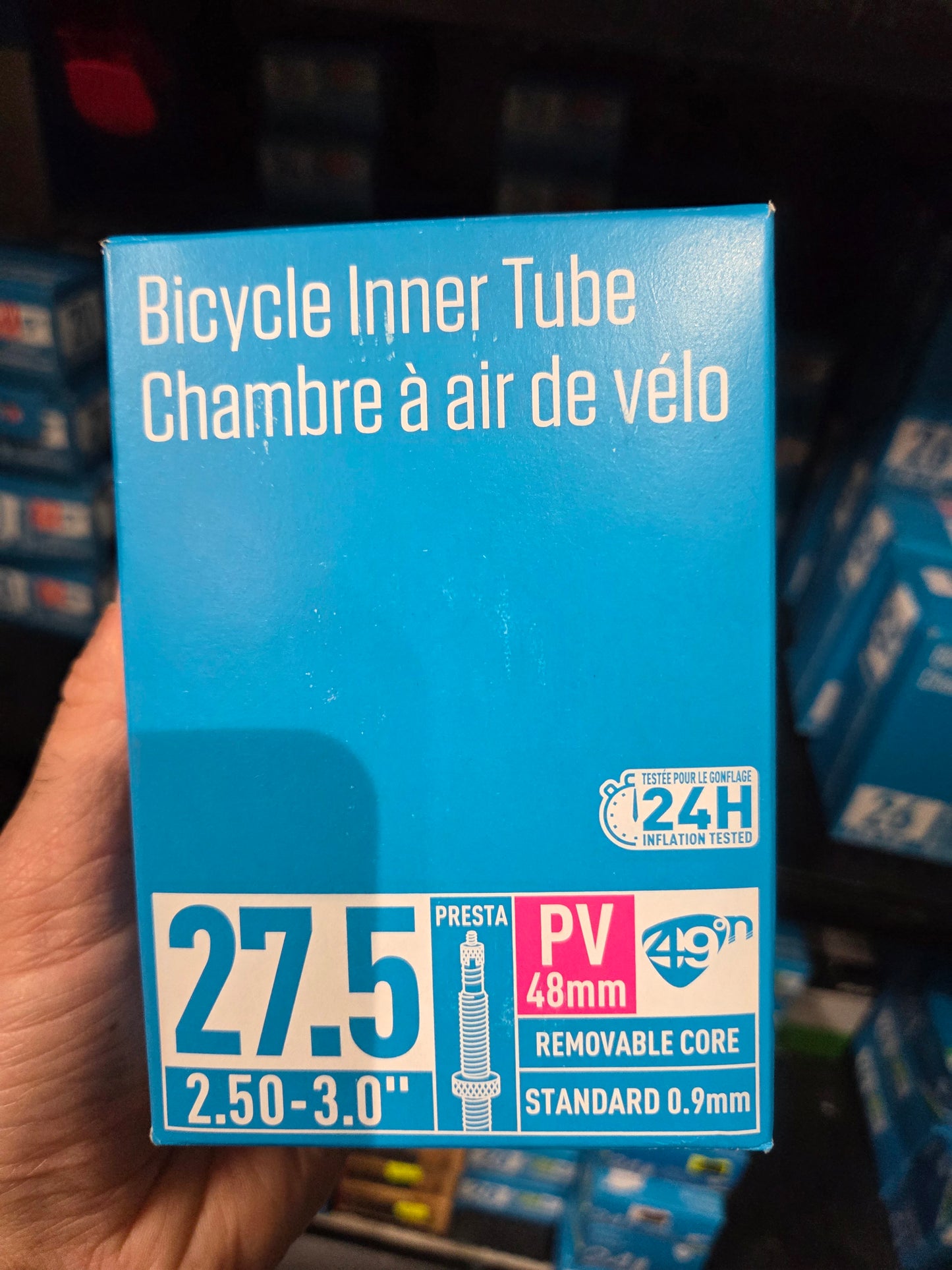 49°N 27.5" x 2.50-3.00 Presta Valve 48mm Standard 0.9mm Inner Tube
