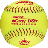 Worth SPN Grey Dot Slowpitch Softballs (12pk)