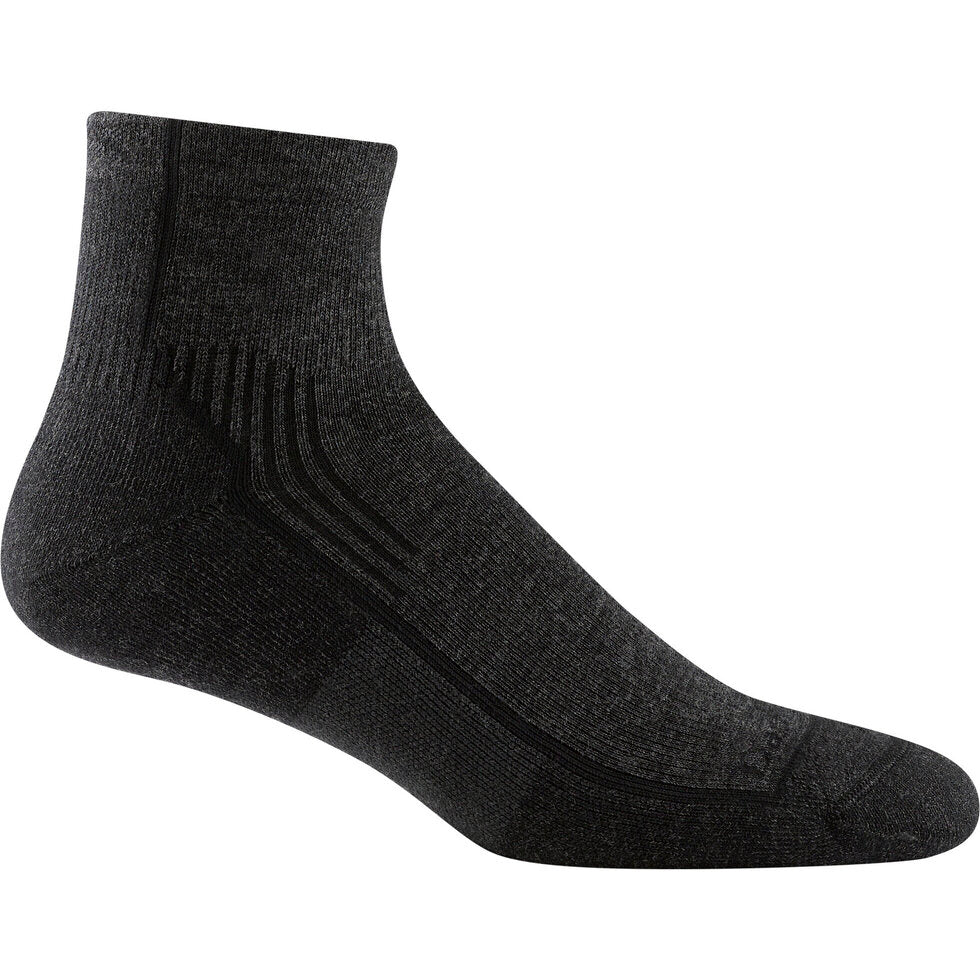 Darn Tough Men's Light Hiker Quarter Lightweight Hiking Sock - Onyx