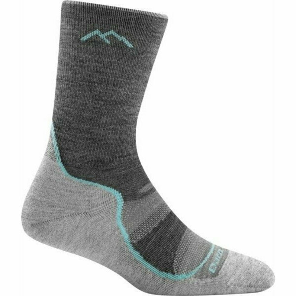 Darn Tough Women's Light Hiker Micro Crew Lightweight Hiking Sock - Slate Grey