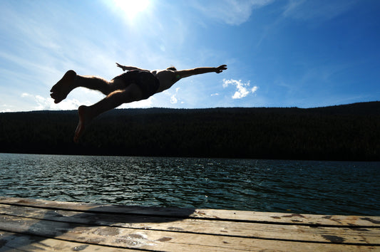 Diving into Clearwater Lake (Framed Photograph 11x14)
