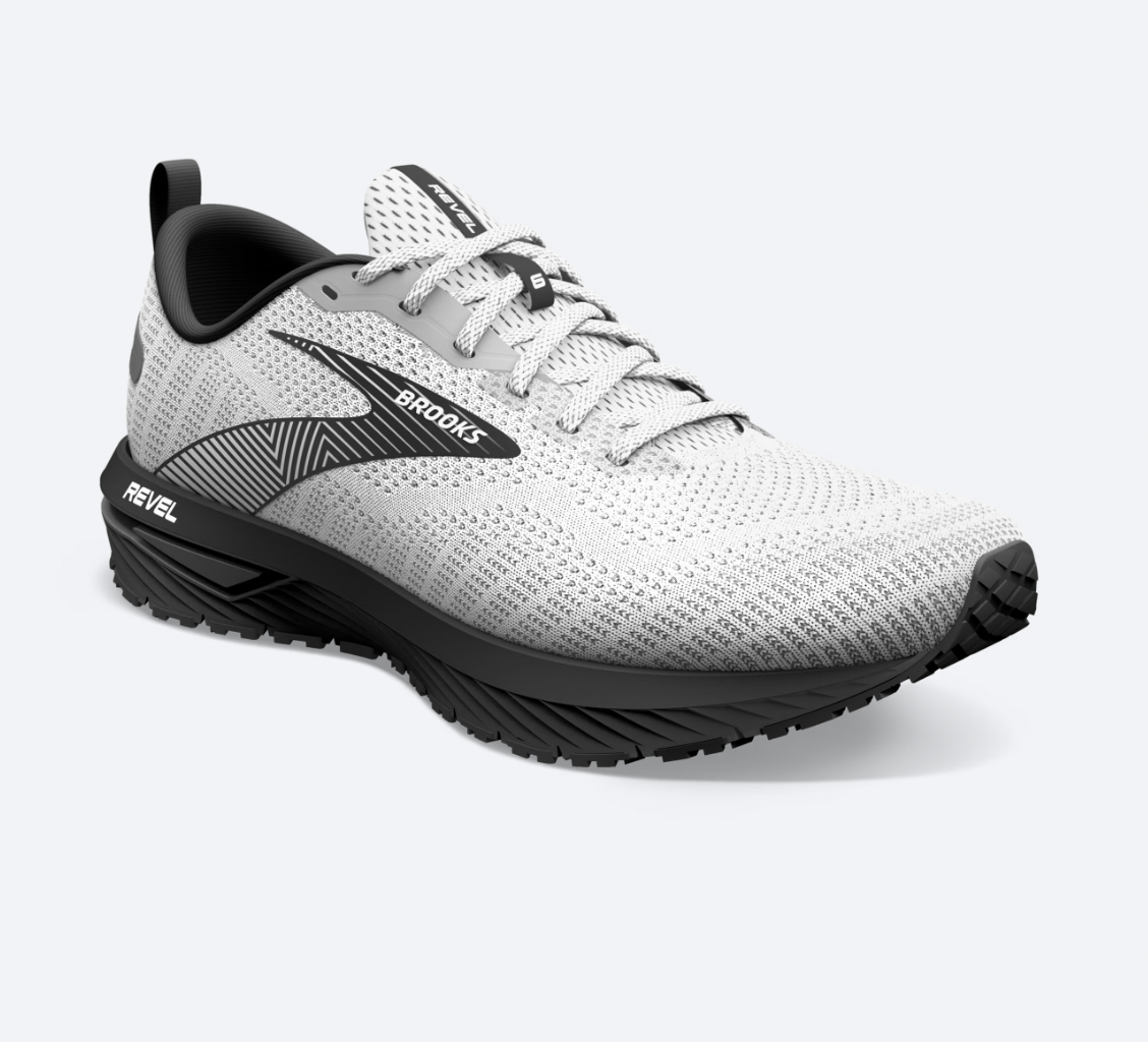 Brooks Revel 6 Men's Road Runners - White/Black
