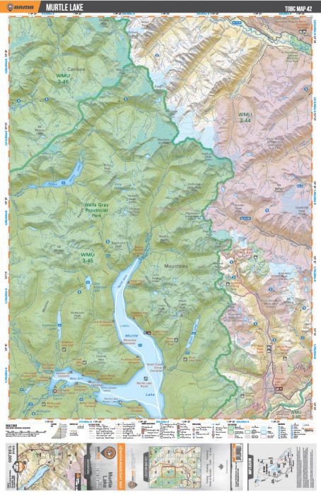 Backroad Mapbooks TOBC42 Topo - Murtle Lake