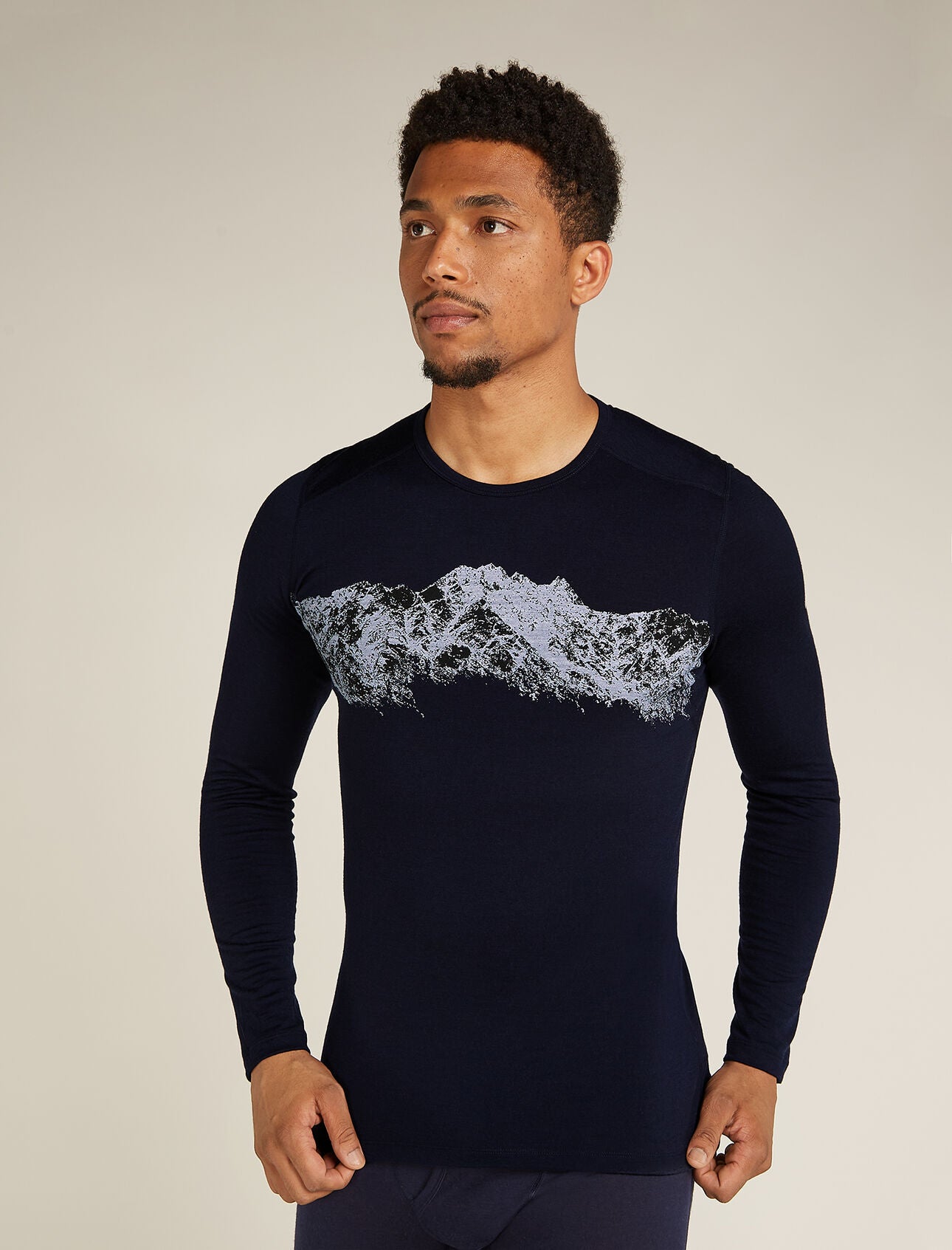 Icebreaker Men's Merino 200 Oasis Long Sleeve Crewe Thermal Top - Remarkables