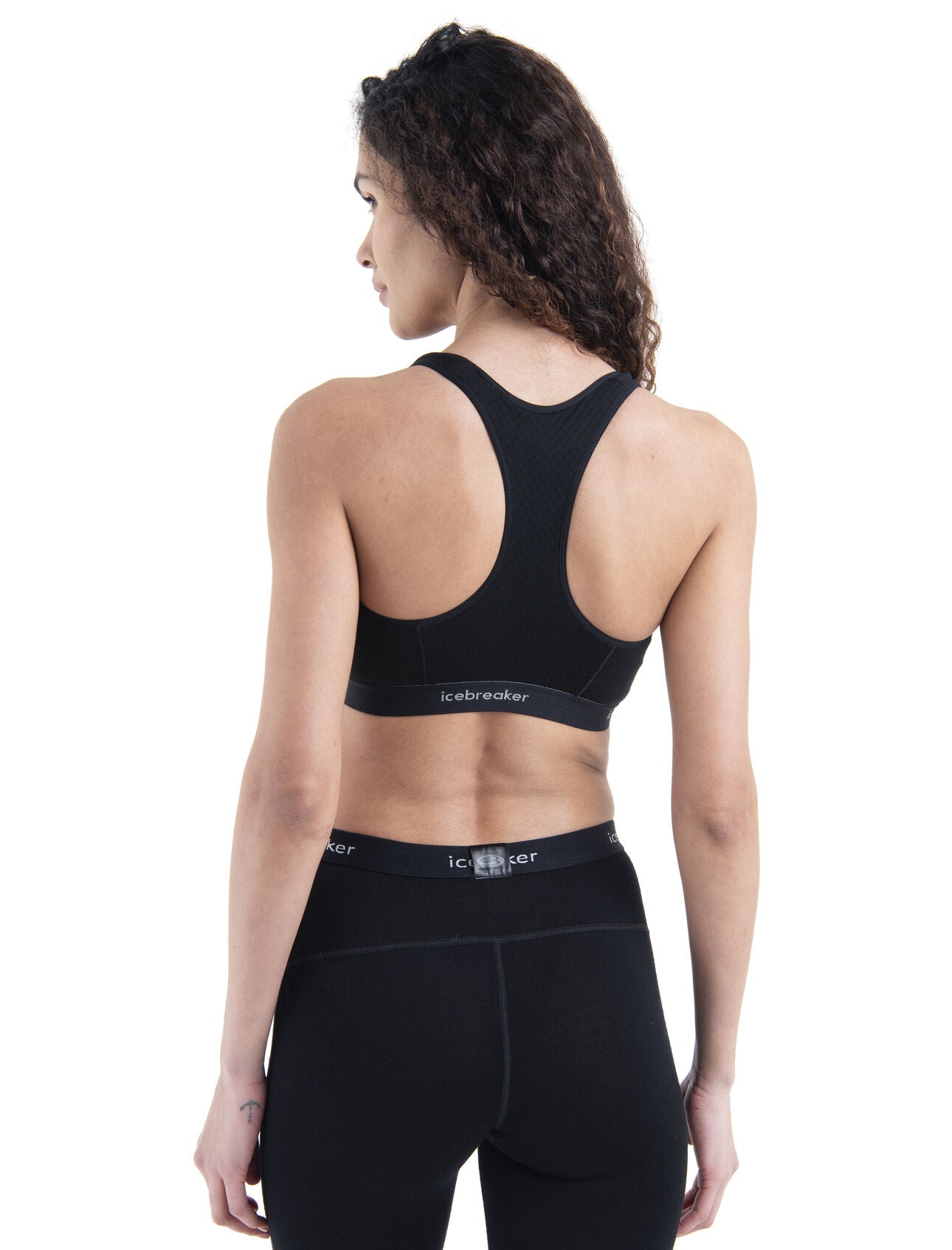 Icebreaker Women's 125 ZoneKnit™ Merino Blend Racerback Bra - Black