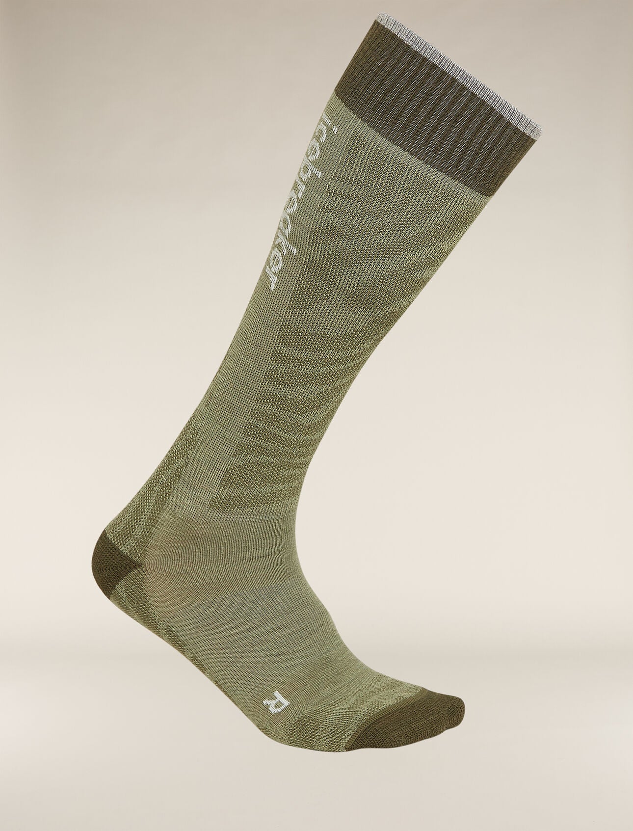 Icebreaker Women's Merino Ski+ Light Over The Calf Socks Mountain Contour - Lichen/Loden