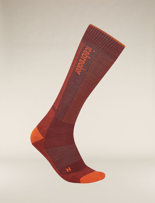 Icebreaker Men's Merino Ski+ Light Over The Calf Socks - Port/Blaze