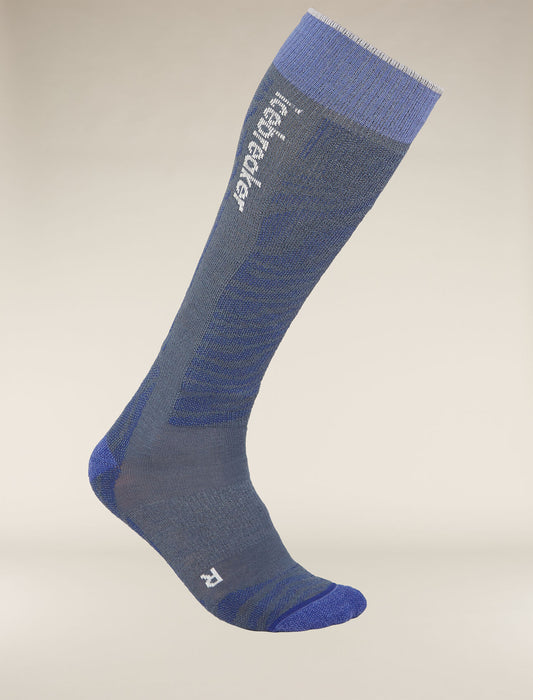 Icebreaker Men's Merino Ski+ Light Over The Calf Socks Mountain Contour - Dawn/Brilliant