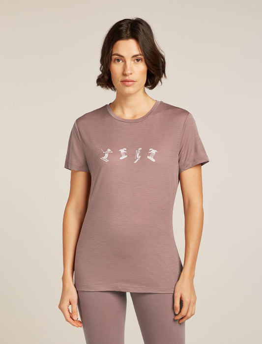 Icebreaker Women's Merino 150 Tech Lite Short Sleeve T-Shirt Snow Day