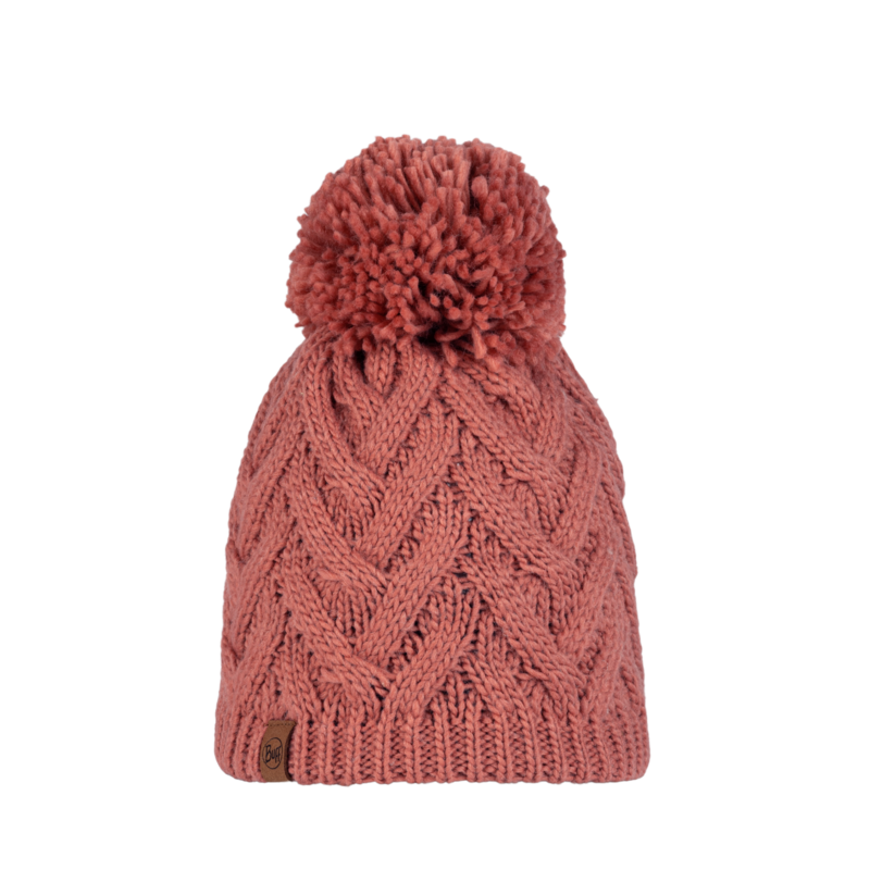 Buff Caryn Knitted Fleece Beanie - Crimson