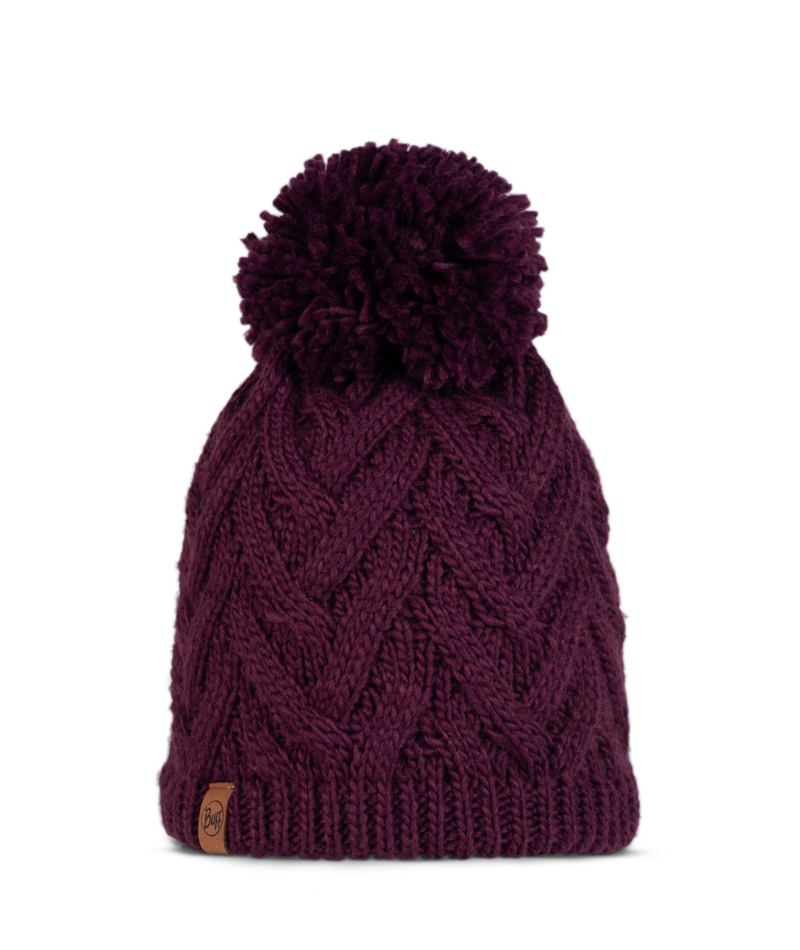 Buff Caryn Knitted Fleece Beanie - Dahlia