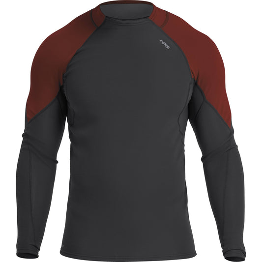 NRS Men's HydroSkin 0.5 Long-Sleeve Shirt - Graphite/Brick