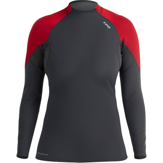 NRS Women's HydroSkin 0.5 Long-Sleeve Shirt - Graphite/Salsa