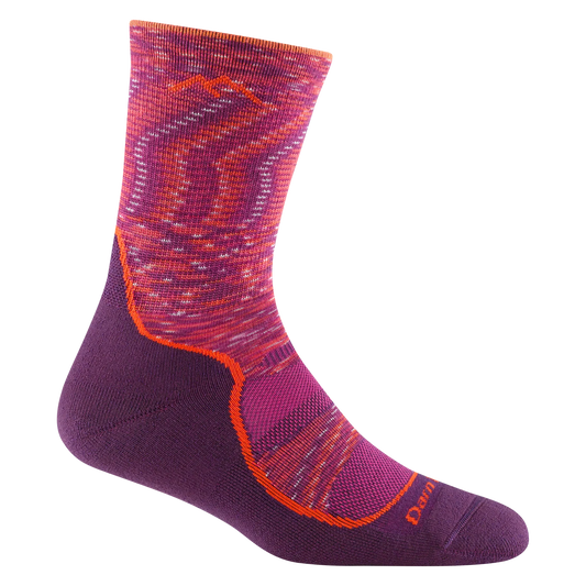 Darn Tough Women's Light Hiker Micro Crew Lightweight Hiking Sock - Lunar Pink