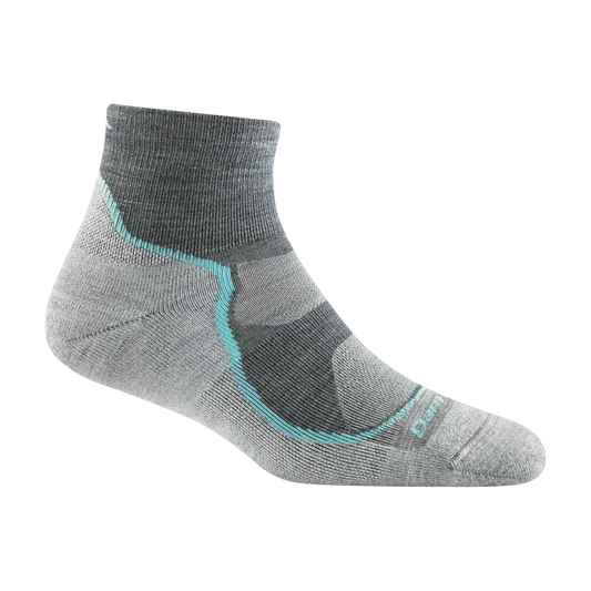 Darn Tough Women's 1/4 Length Lightweight Hiker Socks - Slate Grey