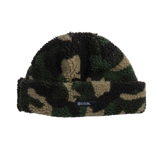 Coal Aurora Plush Beanie - Olive Camo